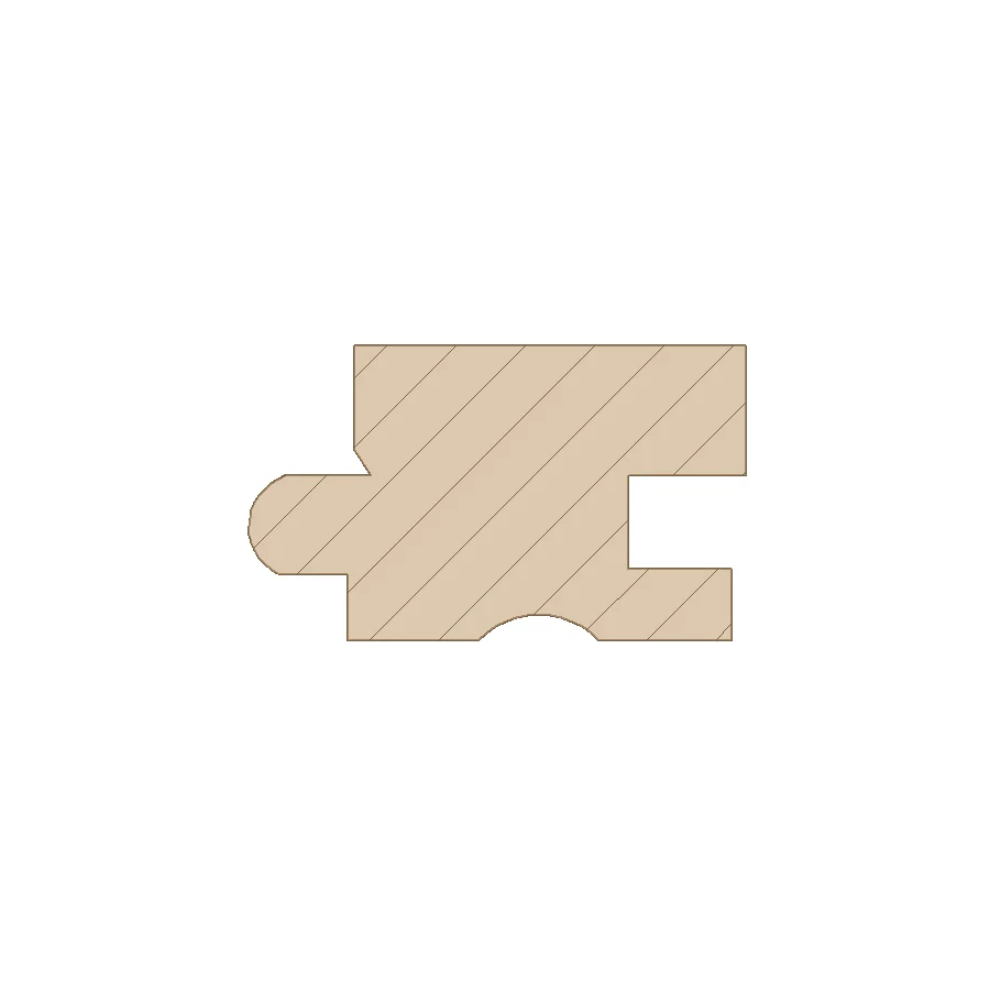 [FP1W / 10750] FS PERUVIAN WALNUT 1" x 3/4 Solid