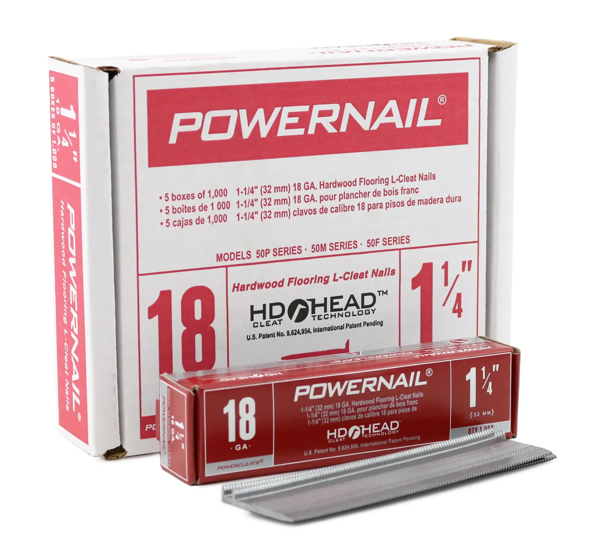 CLEATS POWERNAIL 18 GU 1-1/4" - SMALL BOX