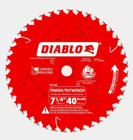 DIABLO 7-1/4" 40 TEETH BLADE