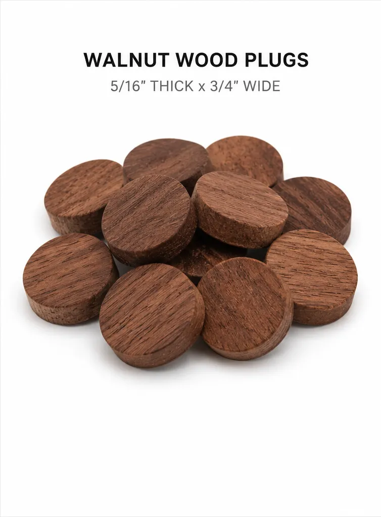 PLUGS, WALNUT 5/16" X 3/4"