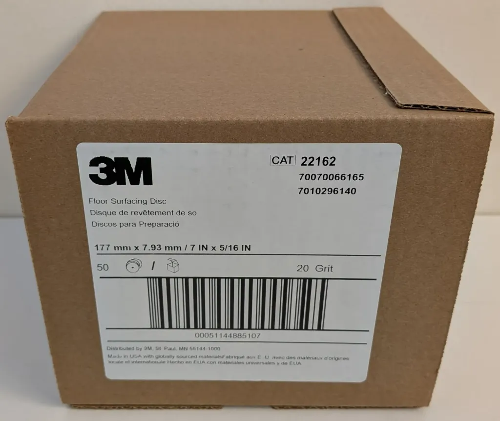 3M 7" DISC 20 GRIT BOX